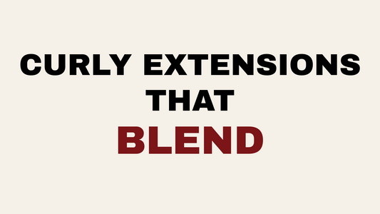 How to blend hair extensions into curly hair at Rogue Salon, Oceanport NJ.